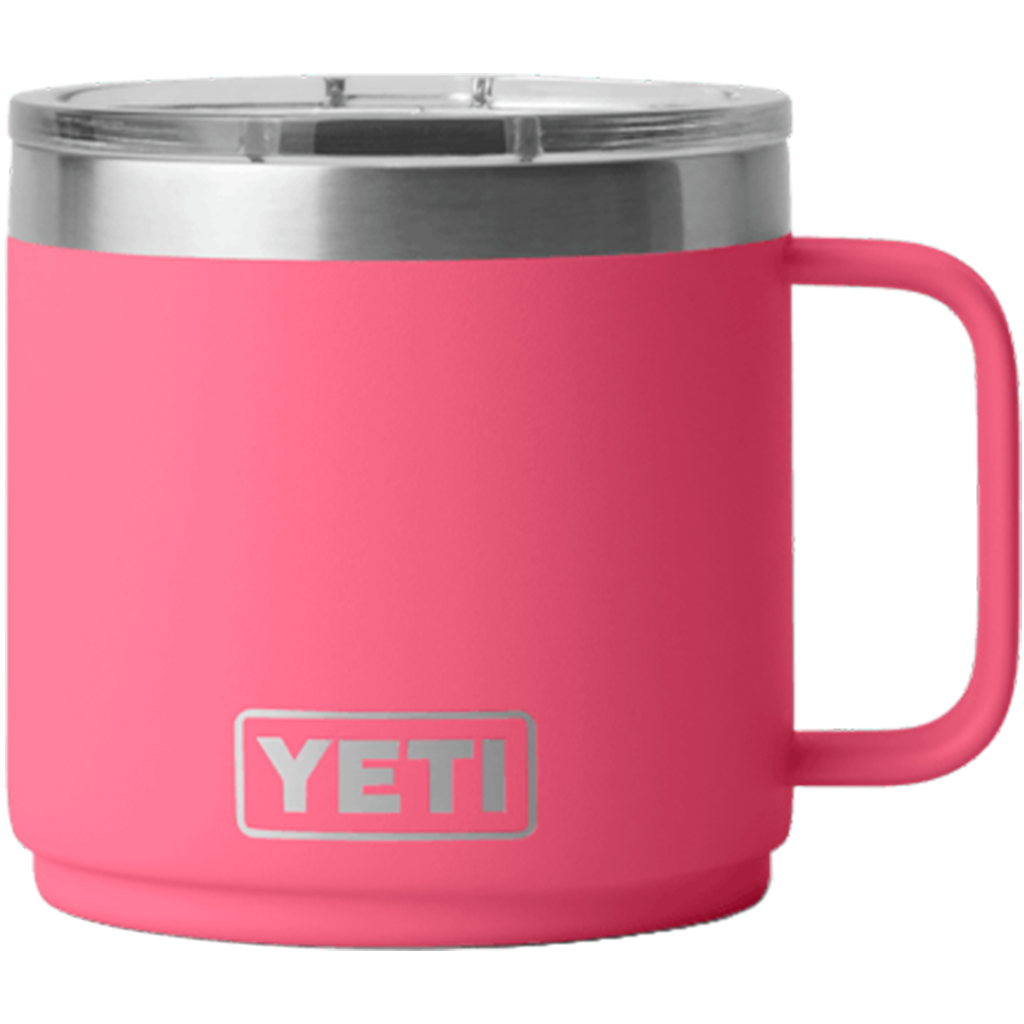 YETI Tropical Pink Rambler 14 oz Stackable Mug with Durasip Ceramic Lining