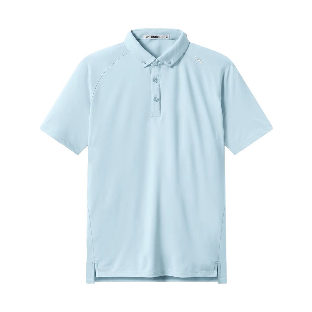 UNRL Men's Cascade Blue Pique Pro Polo