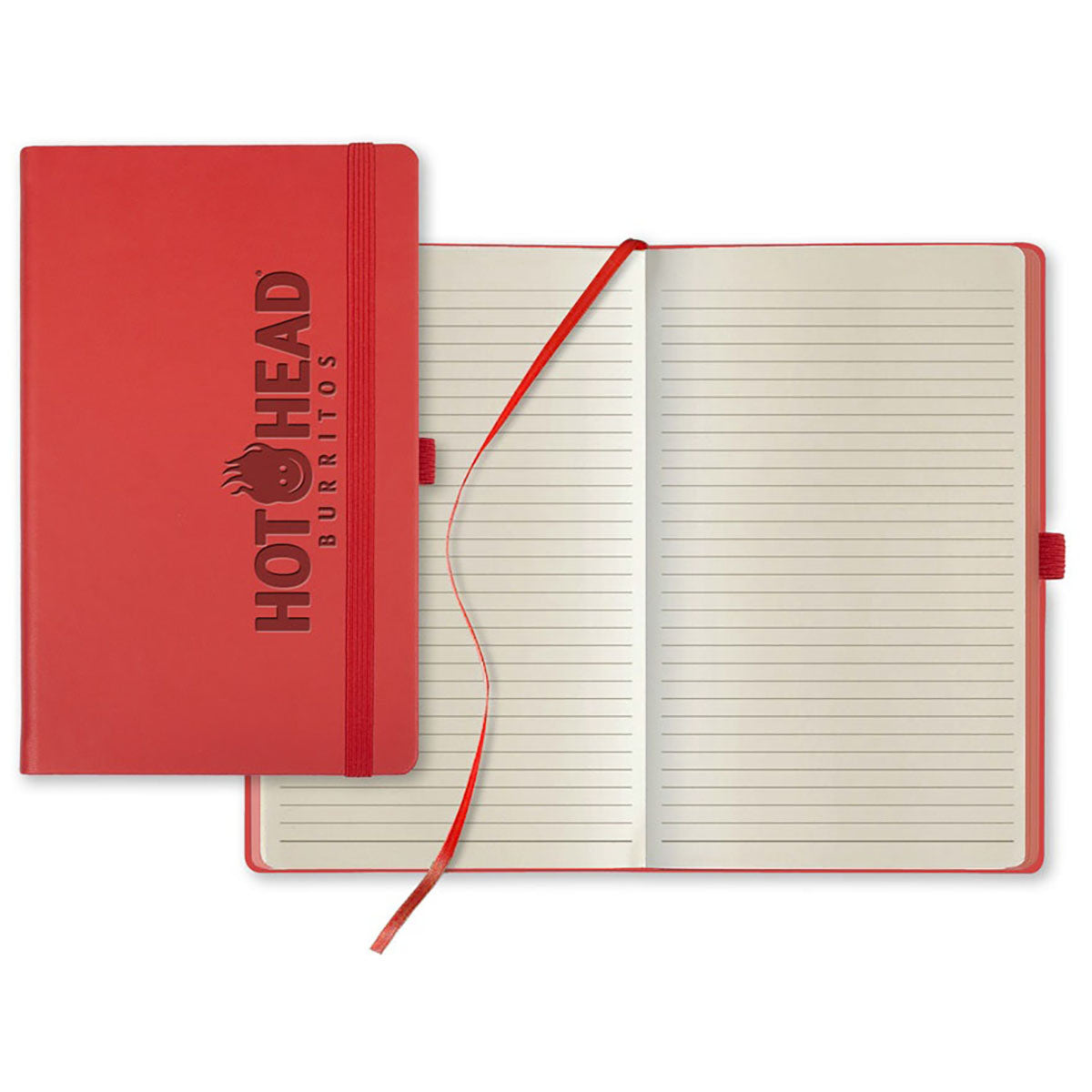 Castelli Red All Color Medio Lined Ivory Page Journal