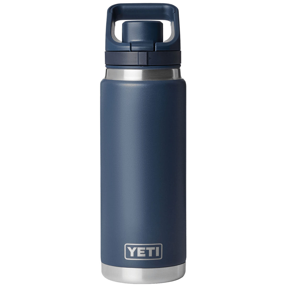 YETI Navy Rambler 26 oz Water Bottle with Color-Matched Flip Chug Cap