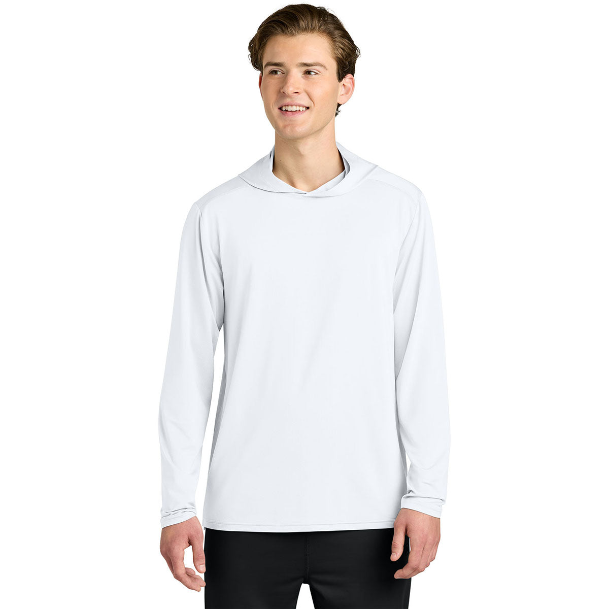 Richardson Men's White Clutch Long Sleeve Hoodie