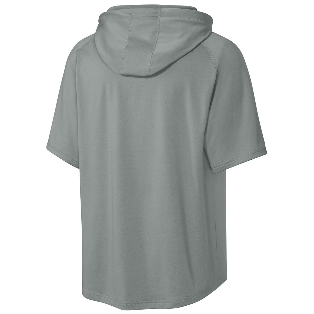 Richardson Men's Grey Charge Performance Fleece Short Sleeve Hoodie