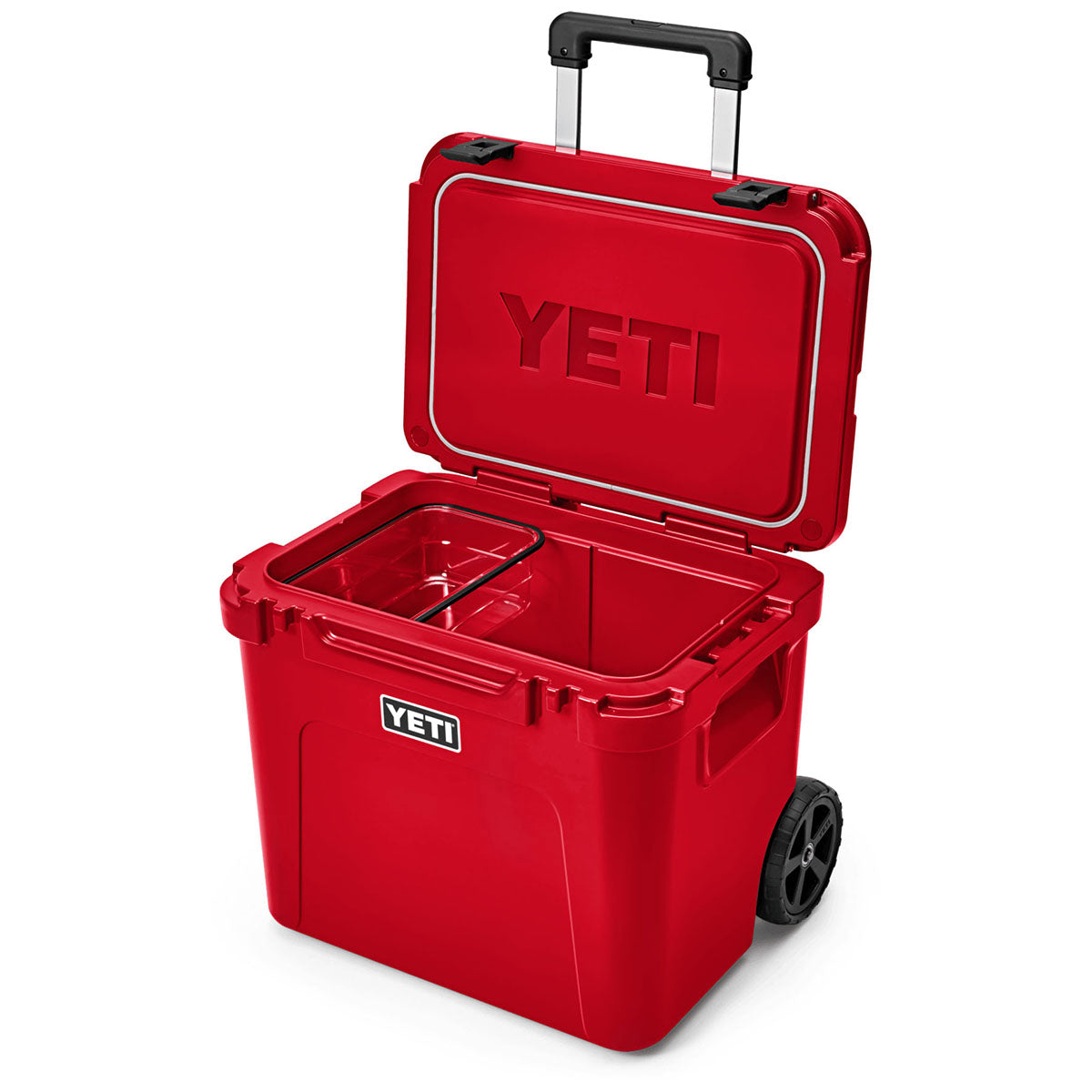 YETI Rescue Red Roadie 60 Wheeled Cooler