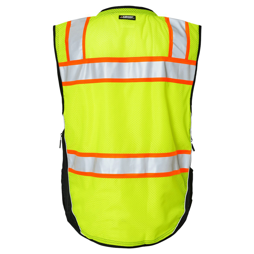 Kishigo Unisex Lime Premium Black Series Surveryors Vest
