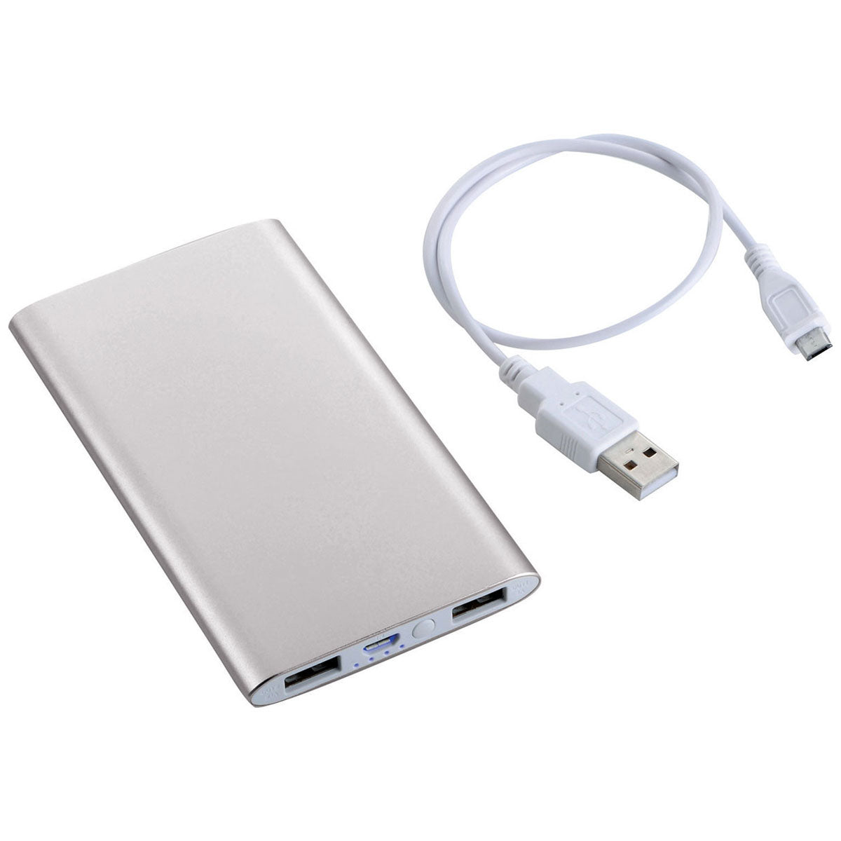 48-Hour Bullet Silver Sleek Aluminum 4,000 mAh Power Bank