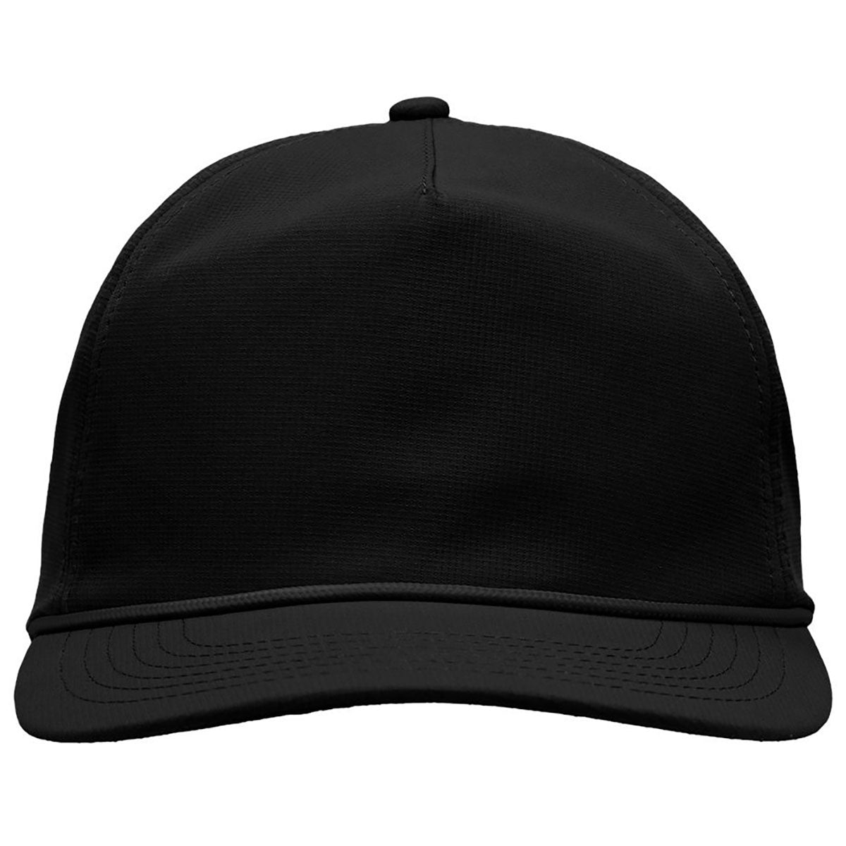Sportsman Black Five-Panel Ripstop Cap