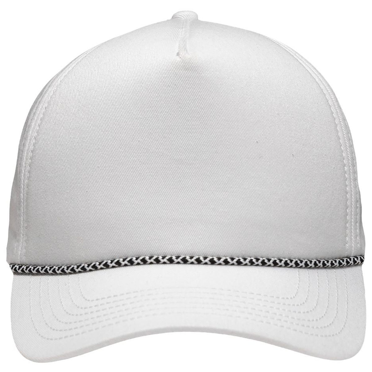 Sportsman White Five-Panel Rope Heritage Fit Cap