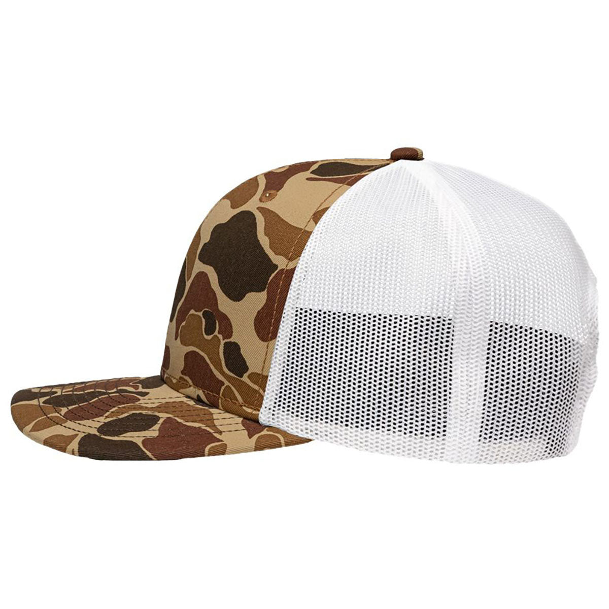 Sportsman Chino Duck Camo/White Lo-Pro Mesh Back Trucker Fit Cap