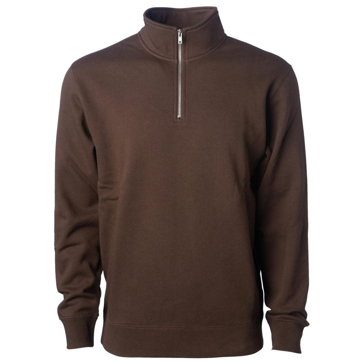 Independent Trading Co. Men's Brown Midweight Quarter-Zip Pullover