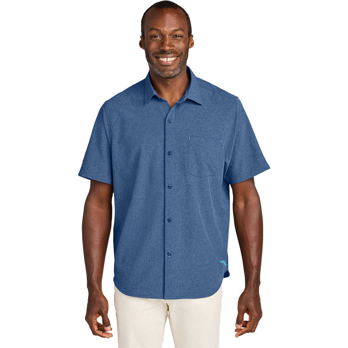 Tommy Bahama Classic Blue Sandy Point Short Sleeve Shirt