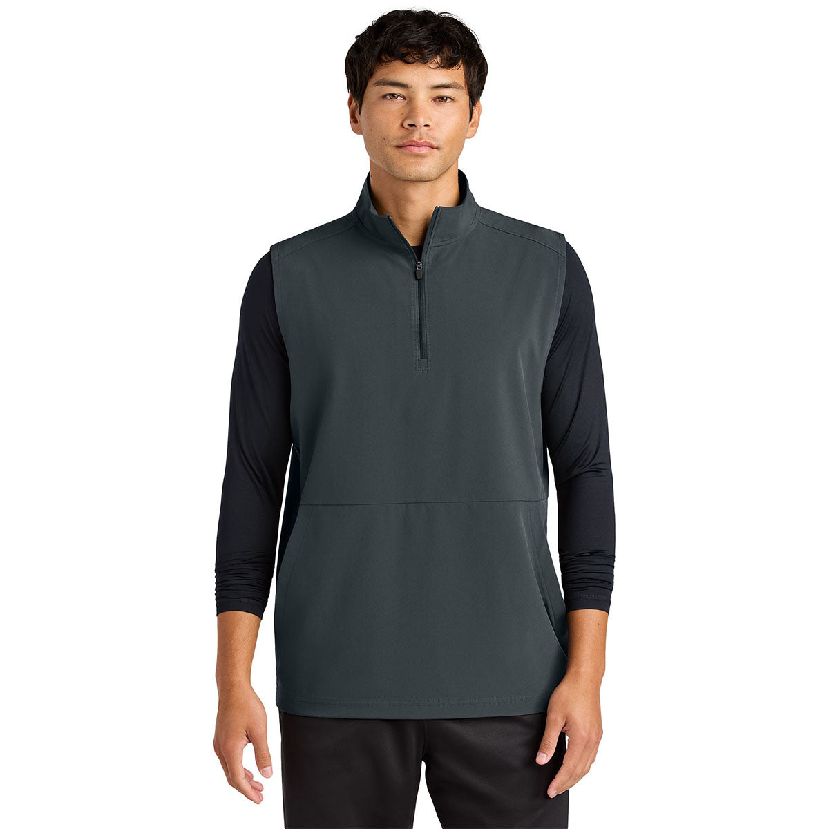 Sport-Tek Men's Iron Grey Repeat 1/4-Zip Vest