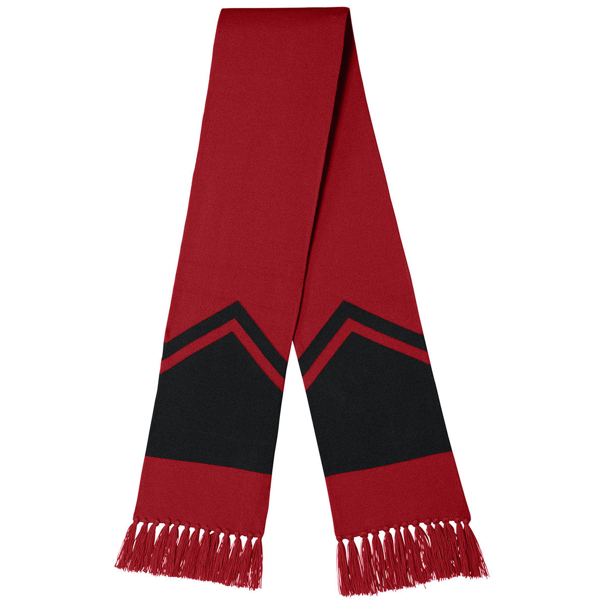 Sport-Tek Deep Red/Black Gameday Scarf