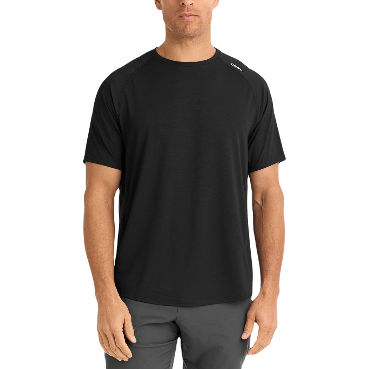 UNRL Men's Black Streamline Performance Tee