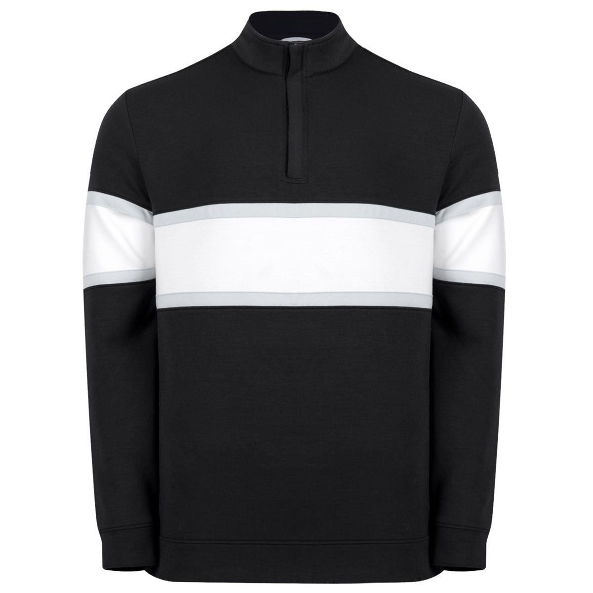 Swannies Men's Black/White Own Quarter-Zip Colorblock Pullover