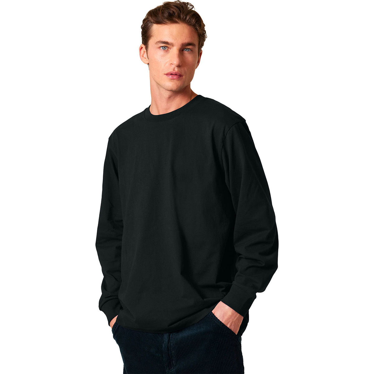 Stanley/Stella Unisex Black Freestyler Heavyweight Long Sleeve Tee