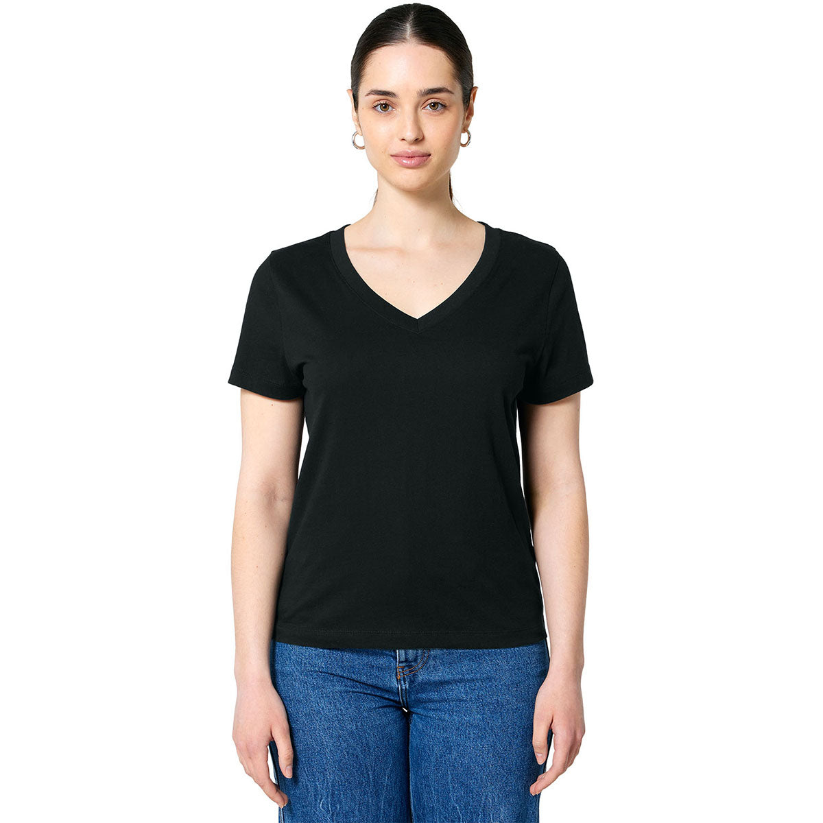 Stanley/Stella Women's Black Stella Isla V-Neck Tee