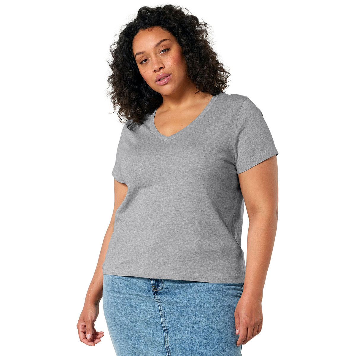 Stanley/Stella Women's Heather Grey Stella Isla V-Neck Tee