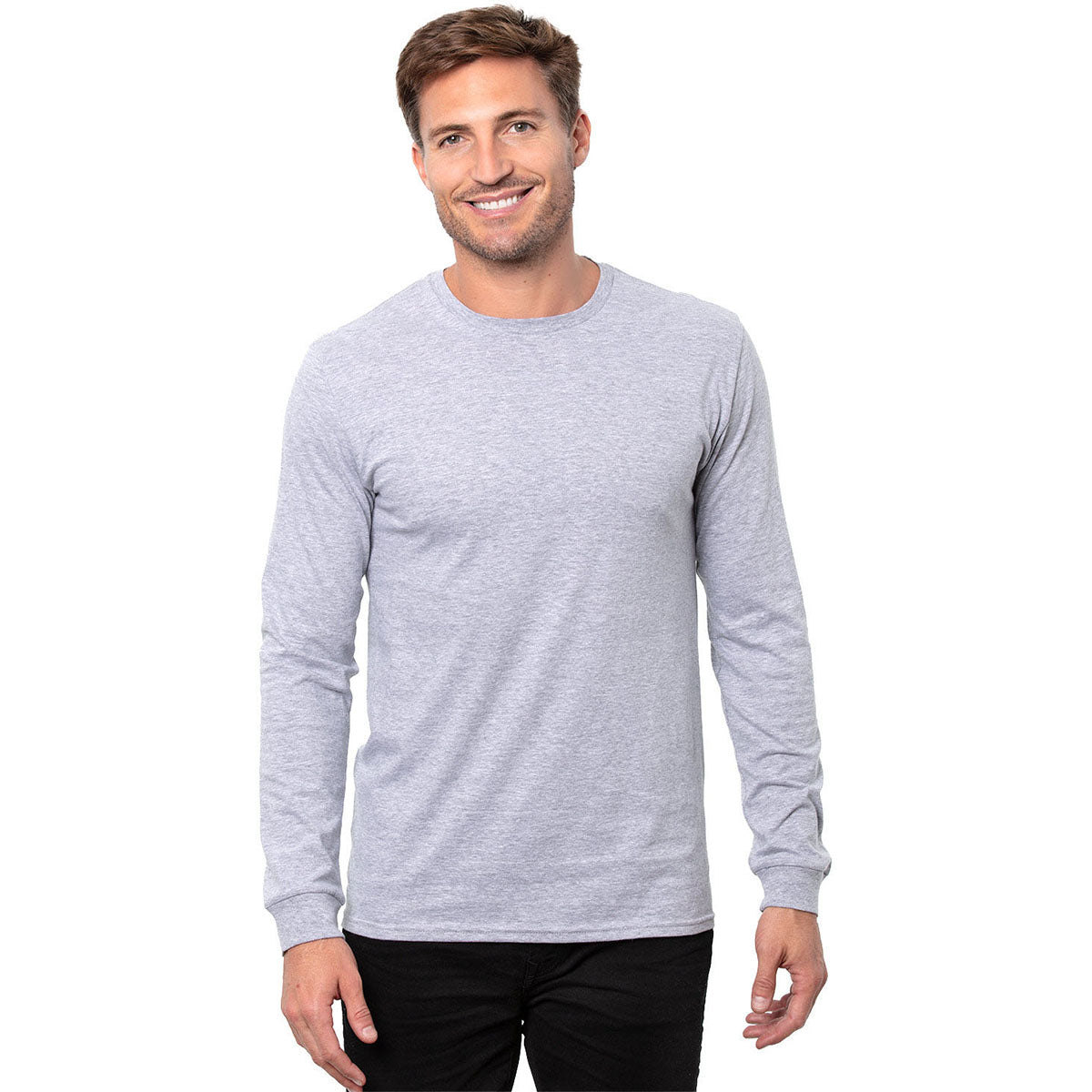 Threadfast Apparel Men's Heather Grey Epic Long Sleeve T-Shirt