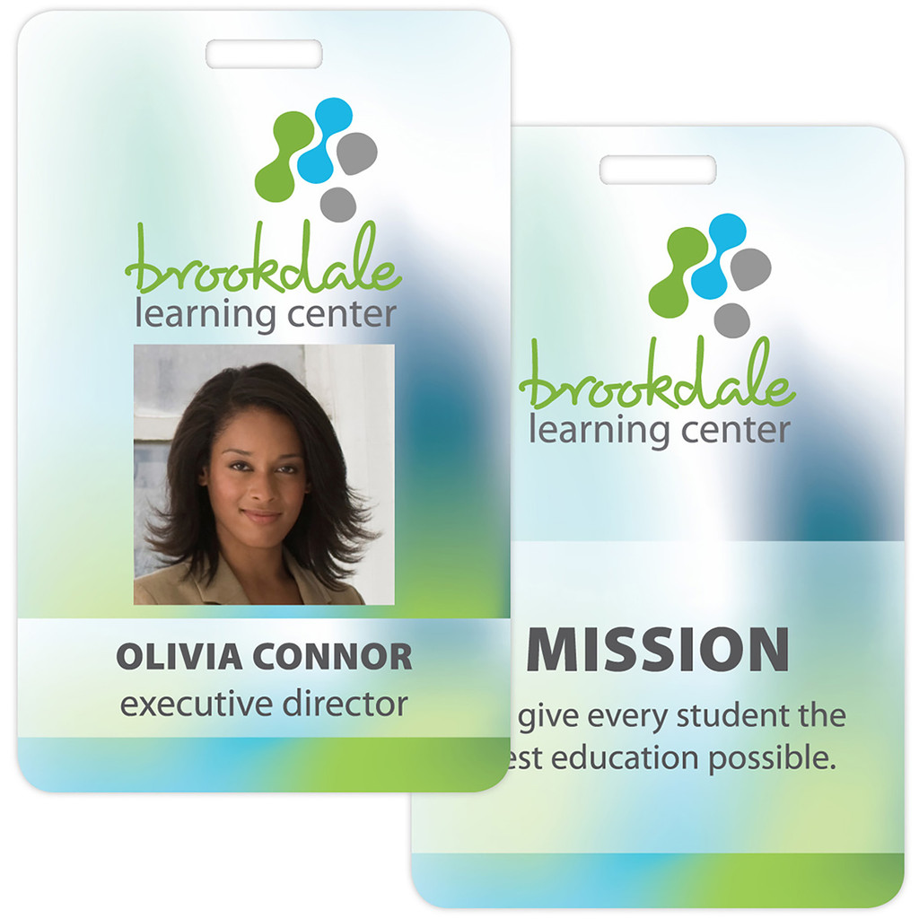 Beacon Custom Tacoma Plastic Photo Name Badge: 2-1/8" X 3-3/8