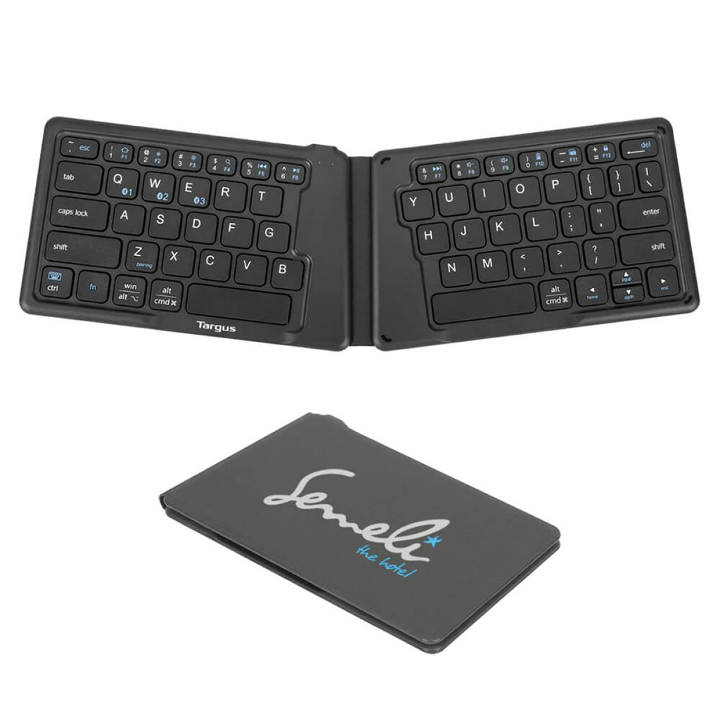 Targus Black Ergonomic Foldable Bluetooth Antimicrobial Keyboard