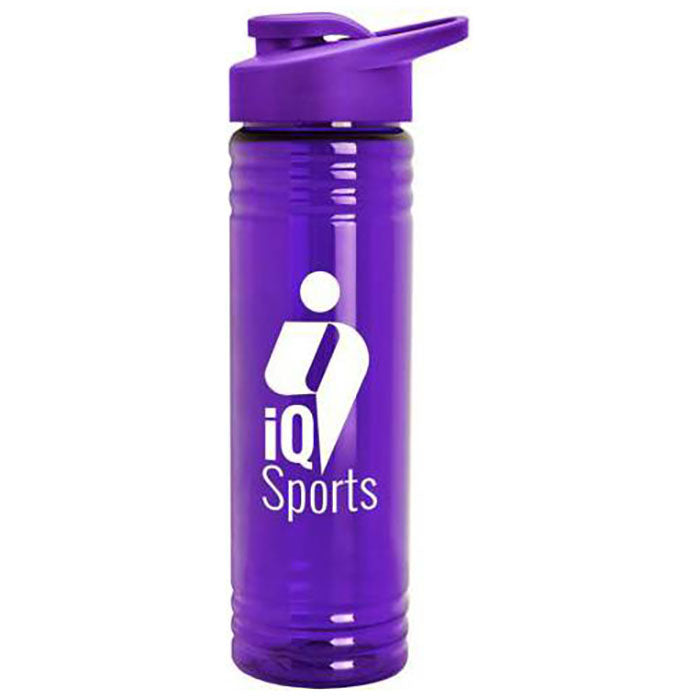 Garyline Transparent Violet Slim Fit Bottle with Drink-Thru Lid - 24 oz.