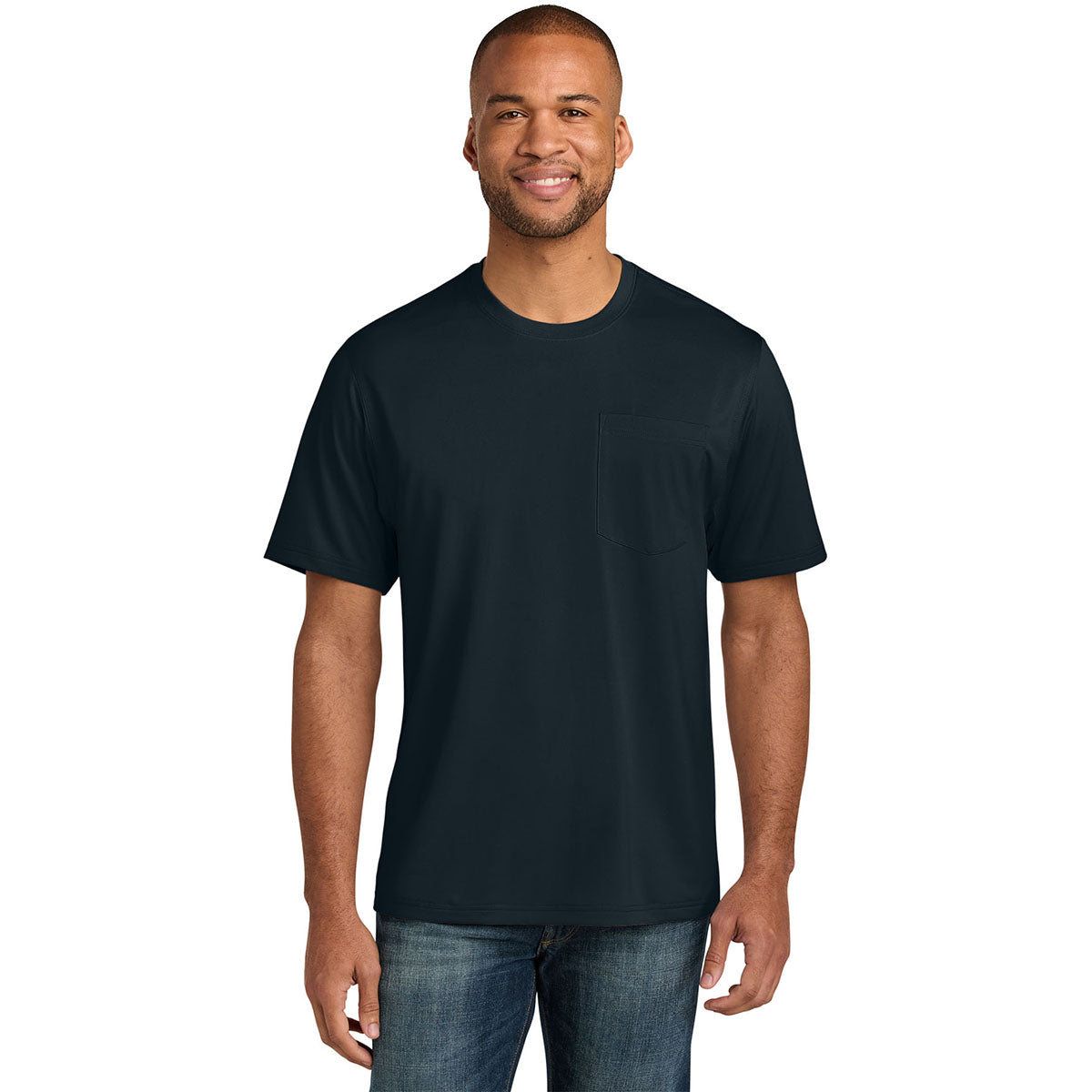 CornerStone Men's Navy Tall Workwear Pro Short Sleeve Pocket Tee