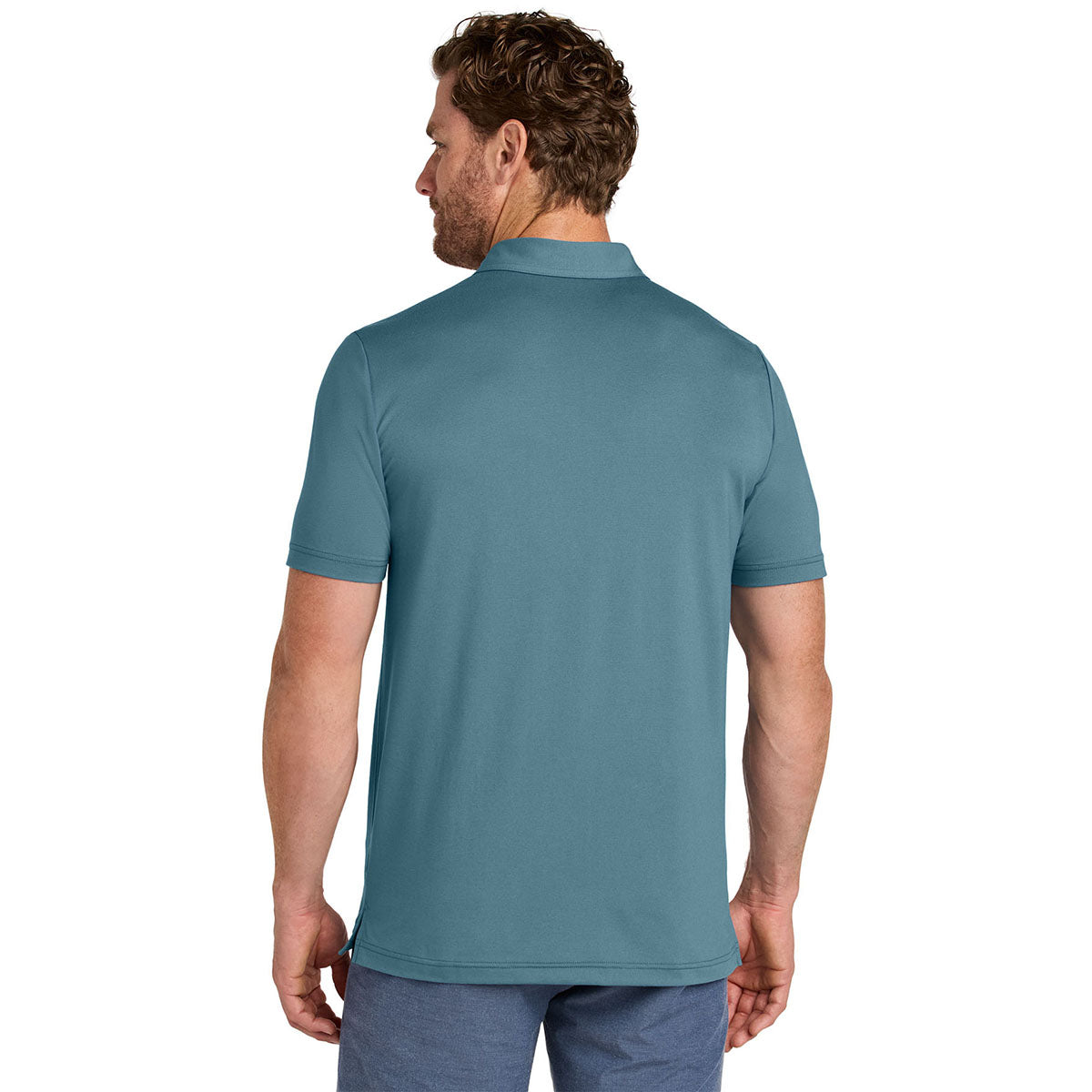 TravisMathew Men's Stellar Blue Glenview Stripe Polo