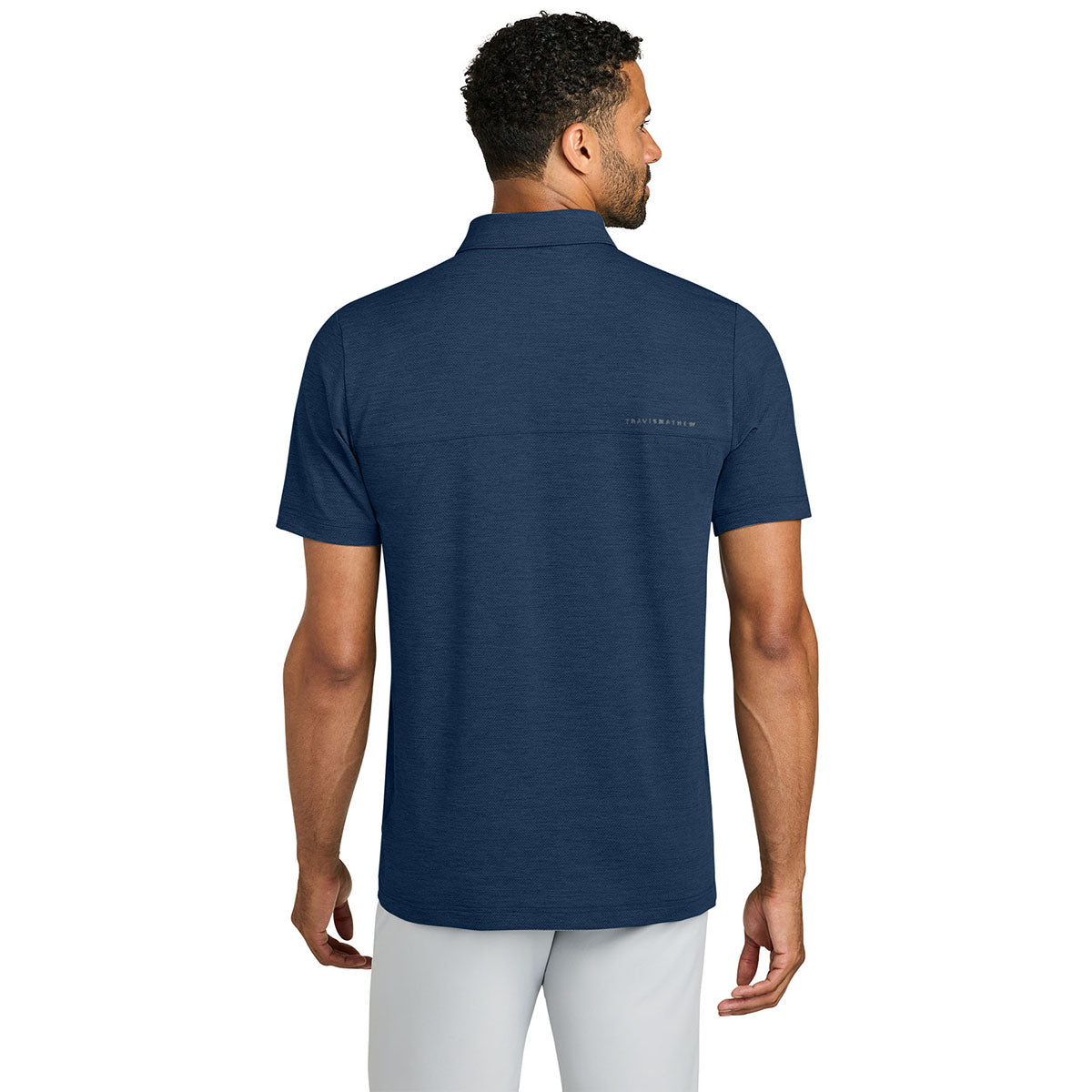TravisMathew Men's Navy Heather Onward Polo