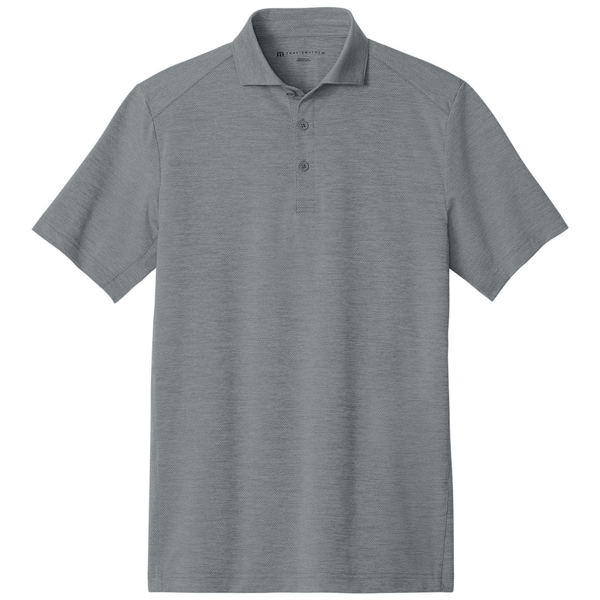 TravisMathew Men's Quiet Shade Grey Heather Onward Polo