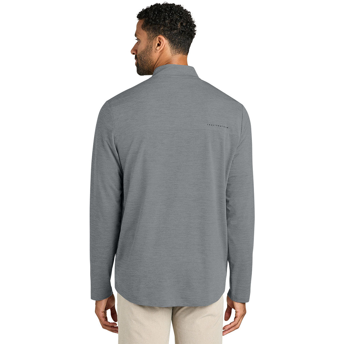 TravisMathew Men's Quiet Shade Grey Heather Onward 1/4-Zip