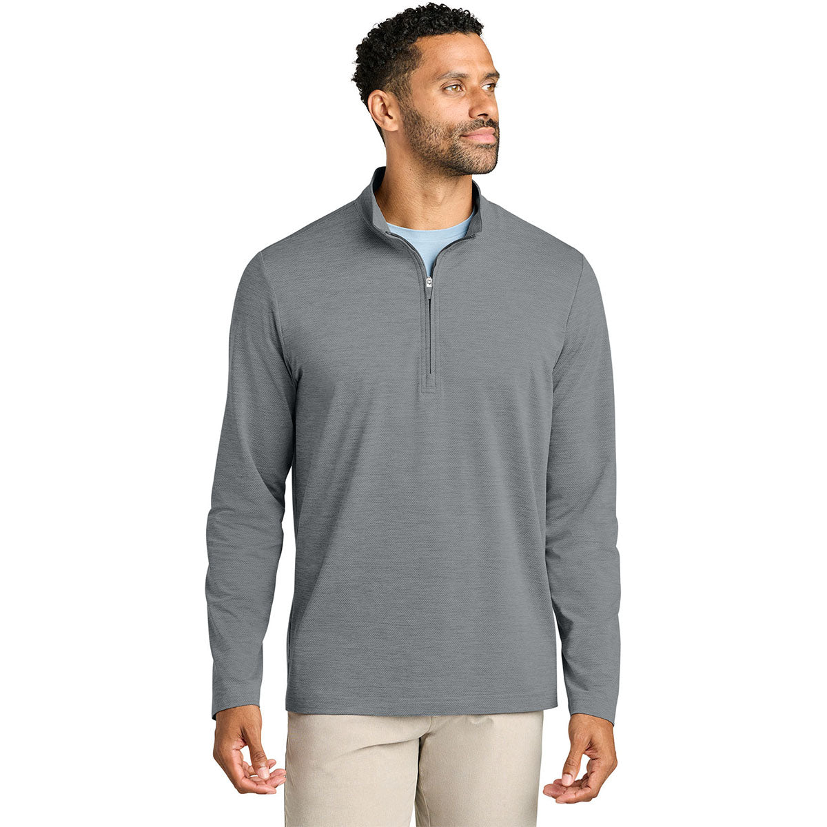 TravisMathew Men's Quiet Shade Grey Heather Onward 1/4-Zip