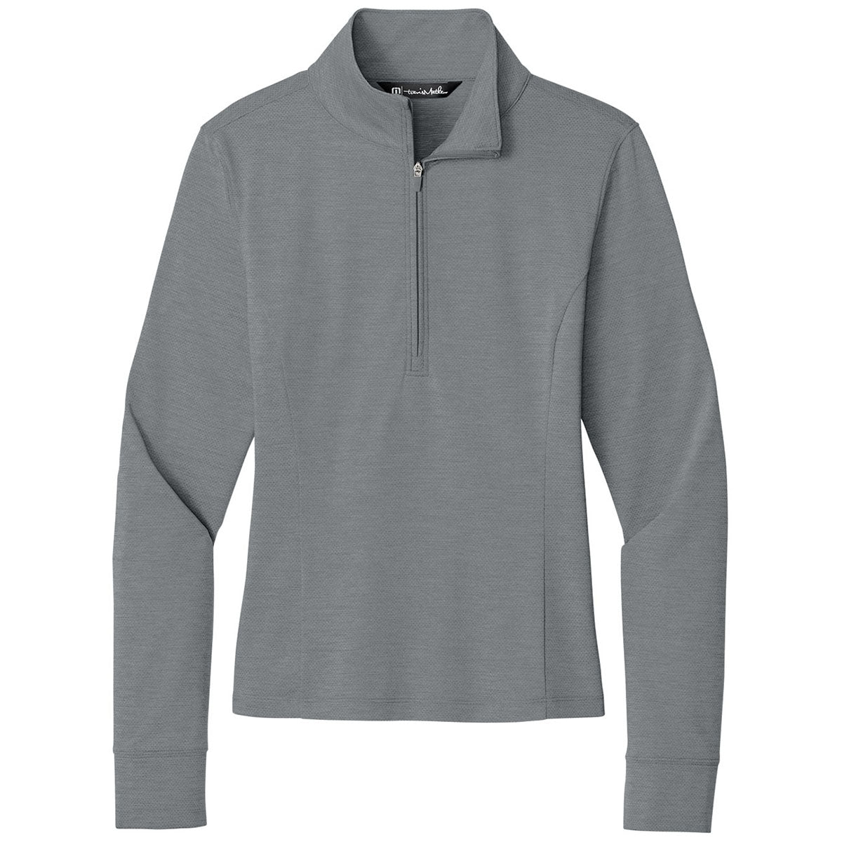 TravisMathew Women's Quiet Shade Grey Heather Onward 1/2-Zip