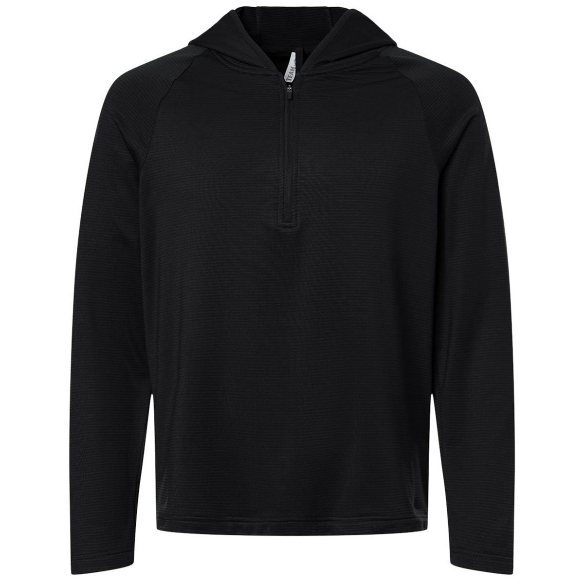Team 365 Men's Black Qualify Quarter-Zip Hooded Pullover