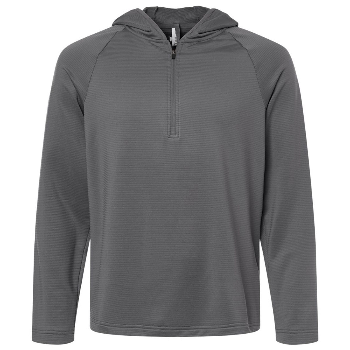 Team 365 Men's Sport Graphite Qualify Quarter-Zip Hooded Pullover