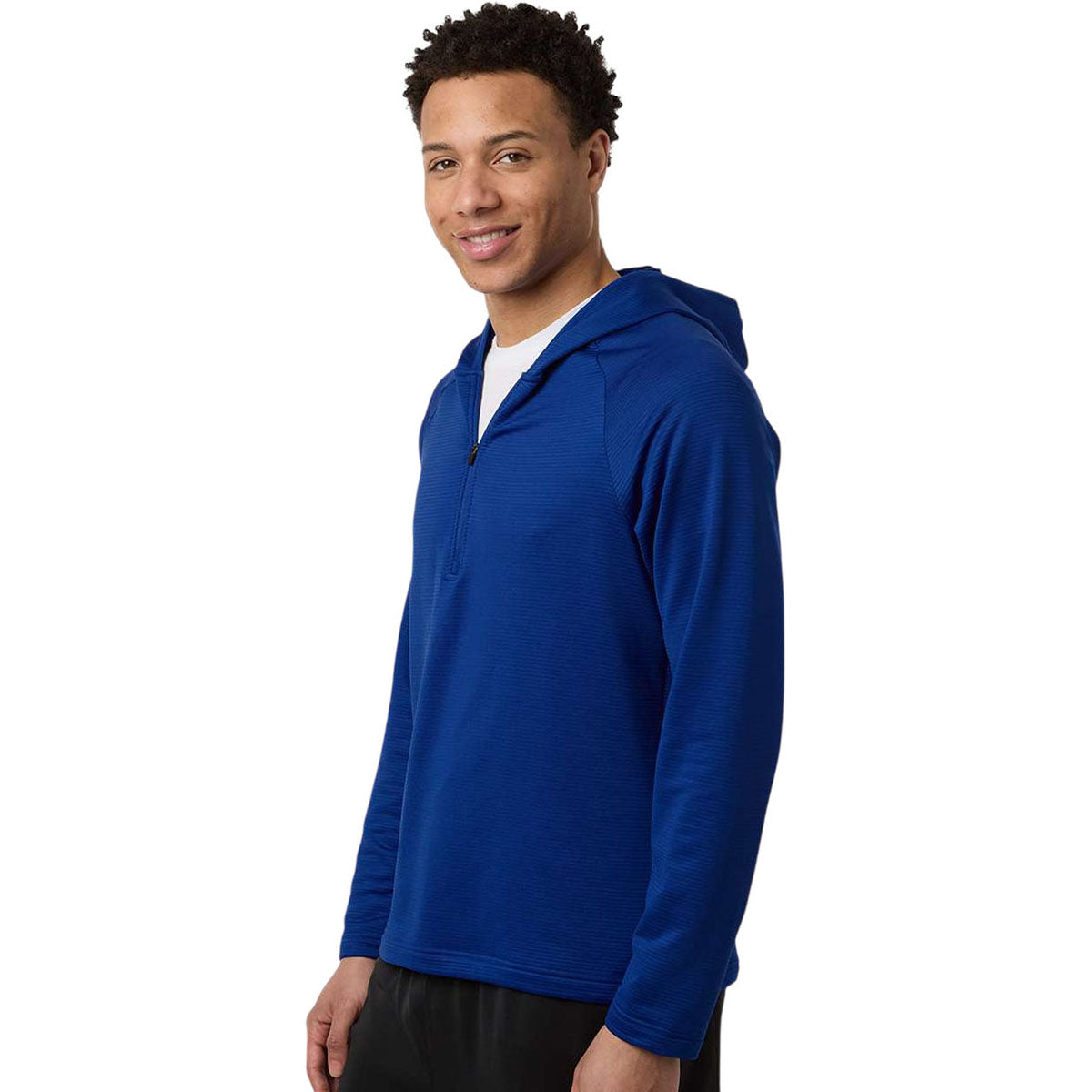 Team 365 Men's Sport Royal Qualify Quarter-Zip Hooded Pullover