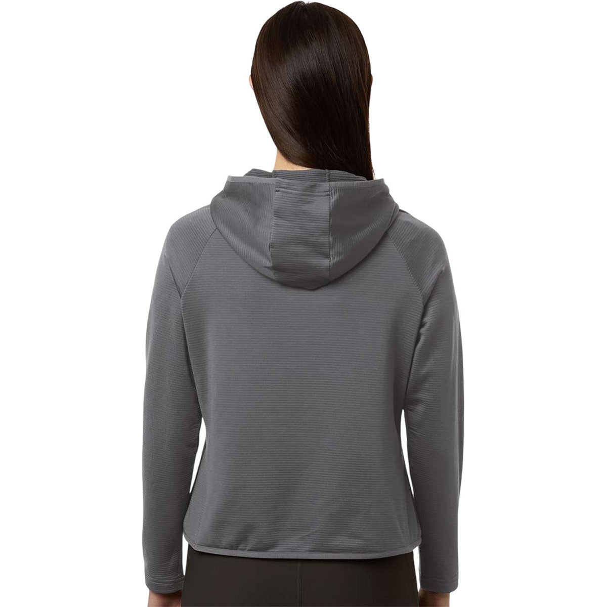 Team 365 Women's Sport Graphite Qualify Quarter-Zip Hooded Pullover
