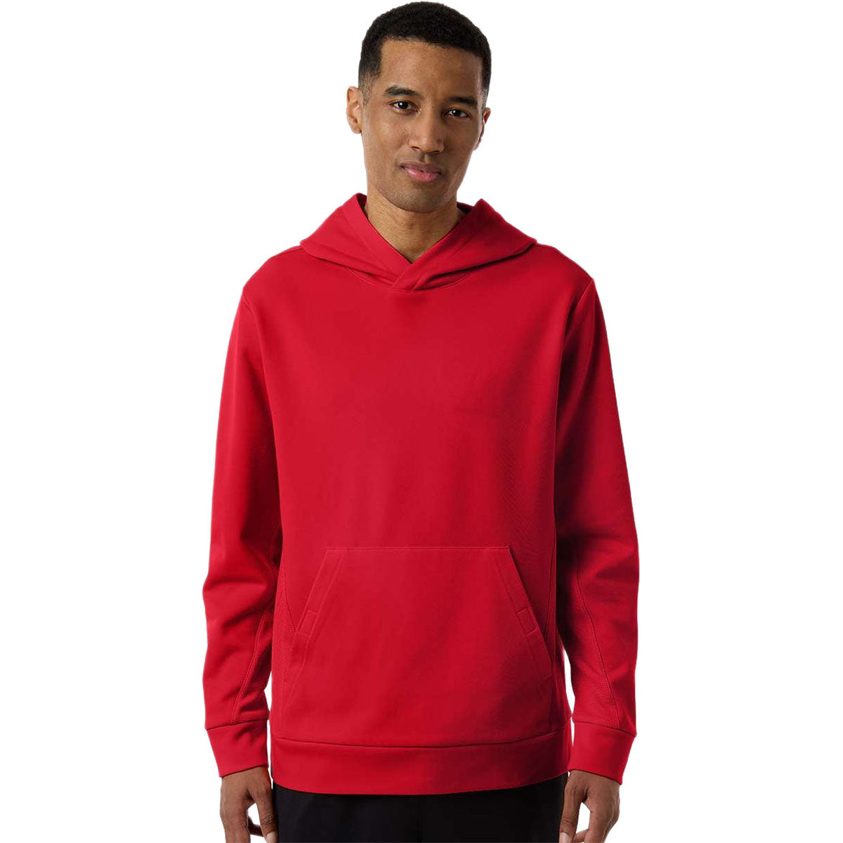 Team 365 Unisex Sport Red Squad Hooded Tech Fleece Pullover
