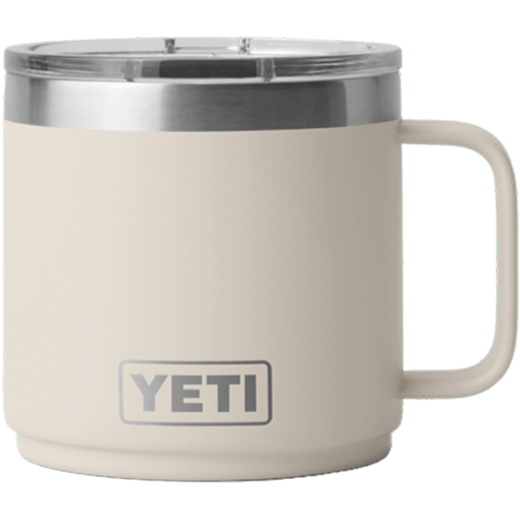 YETI Cape Taupe Rambler 14 oz Stackable Mug with Durasip Ceramic Lining