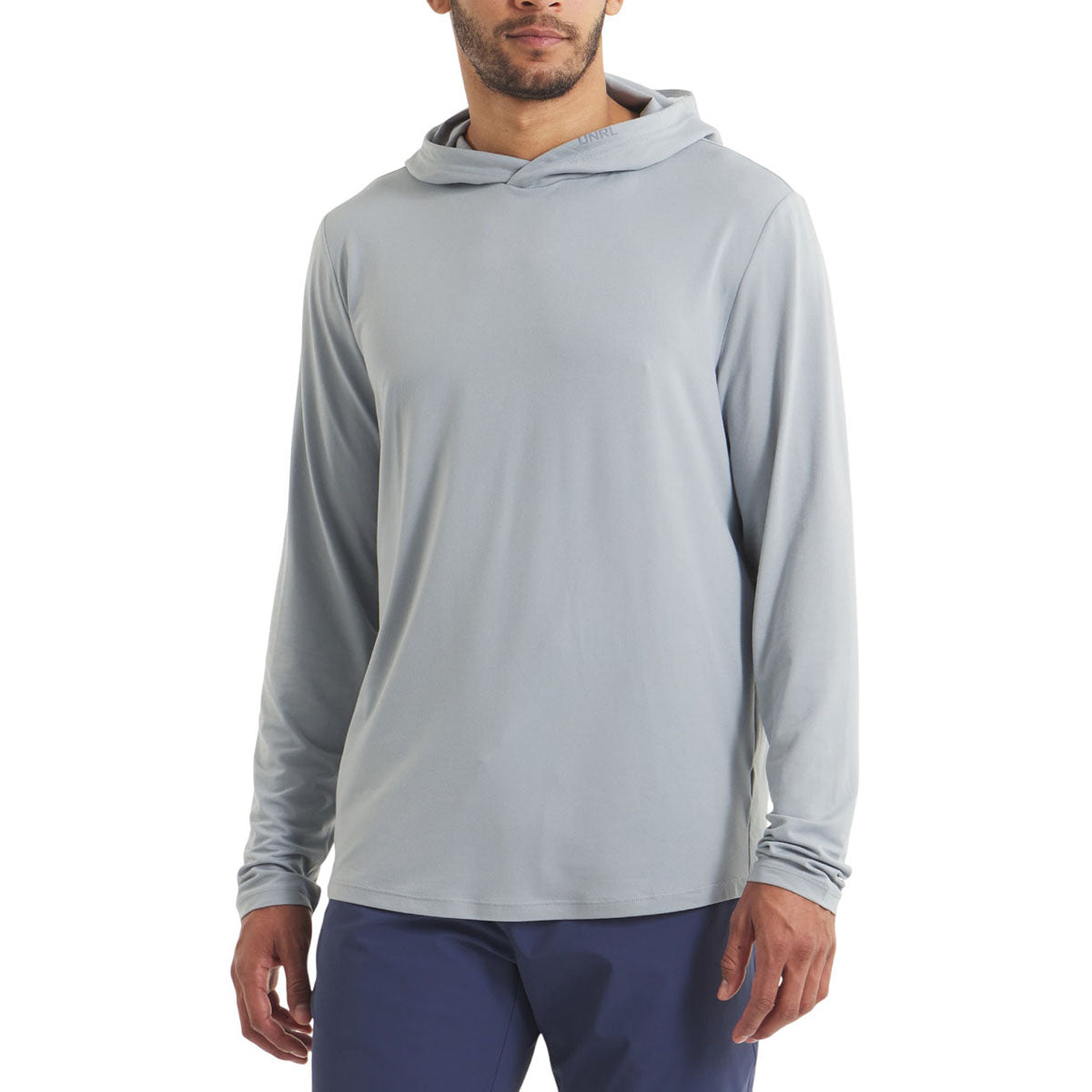 UNRL Men's Cadet Grey Ultra Hooded Long Sleeve