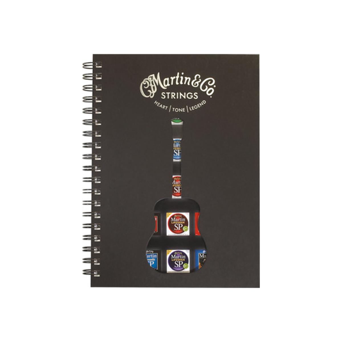 Journalbooks Black WindowPad Medium NoteBook 7" x 10"