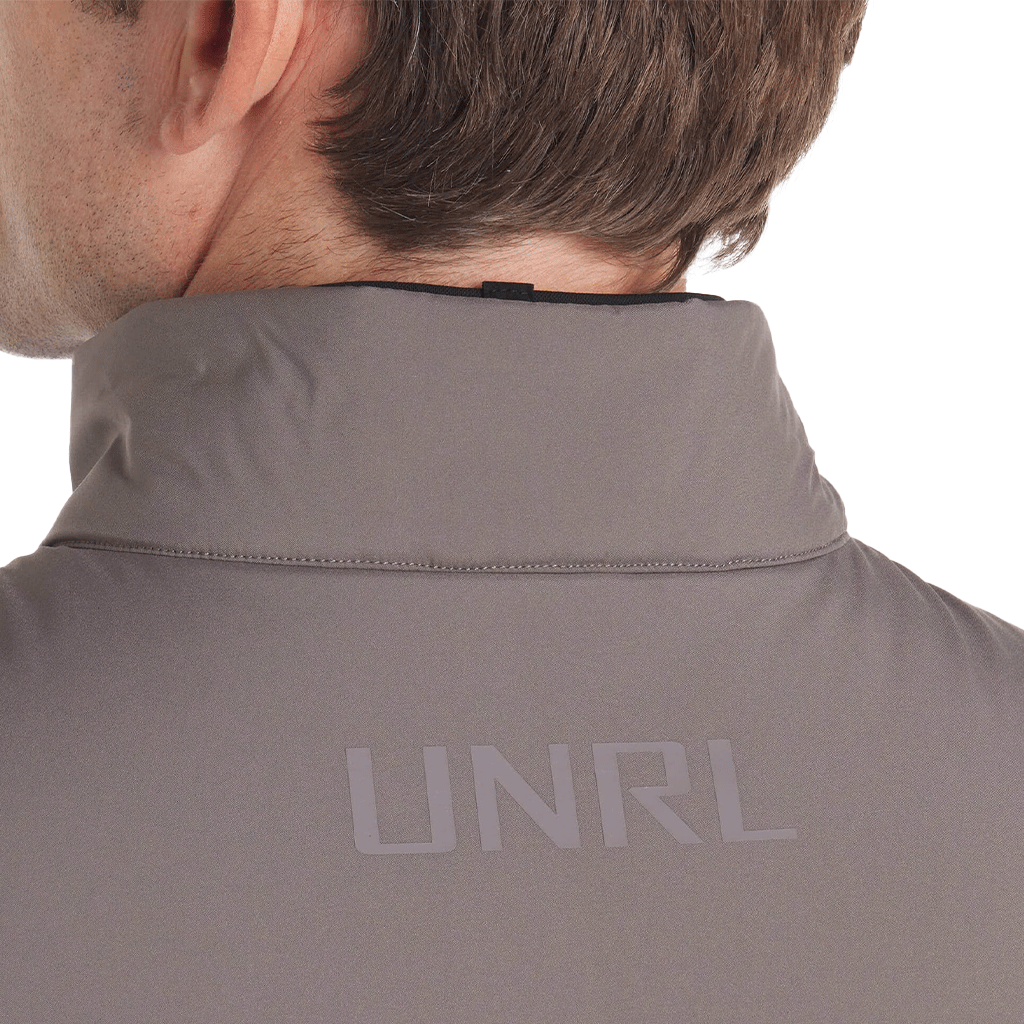 UNRL Men's Dark Taupe Vancouver Quilted Vest