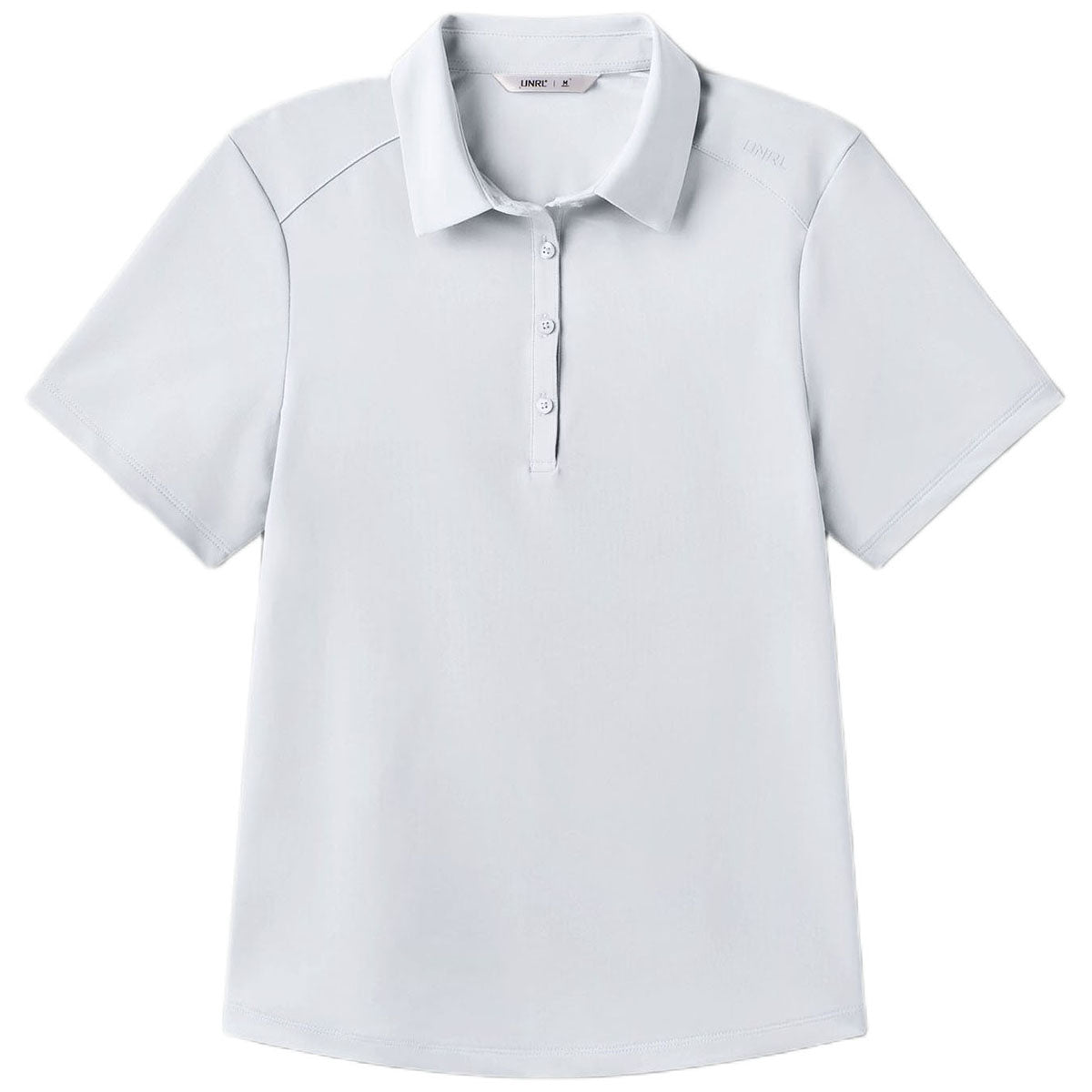 UNRL Women's White Short Sleeve Pique Pro Polo