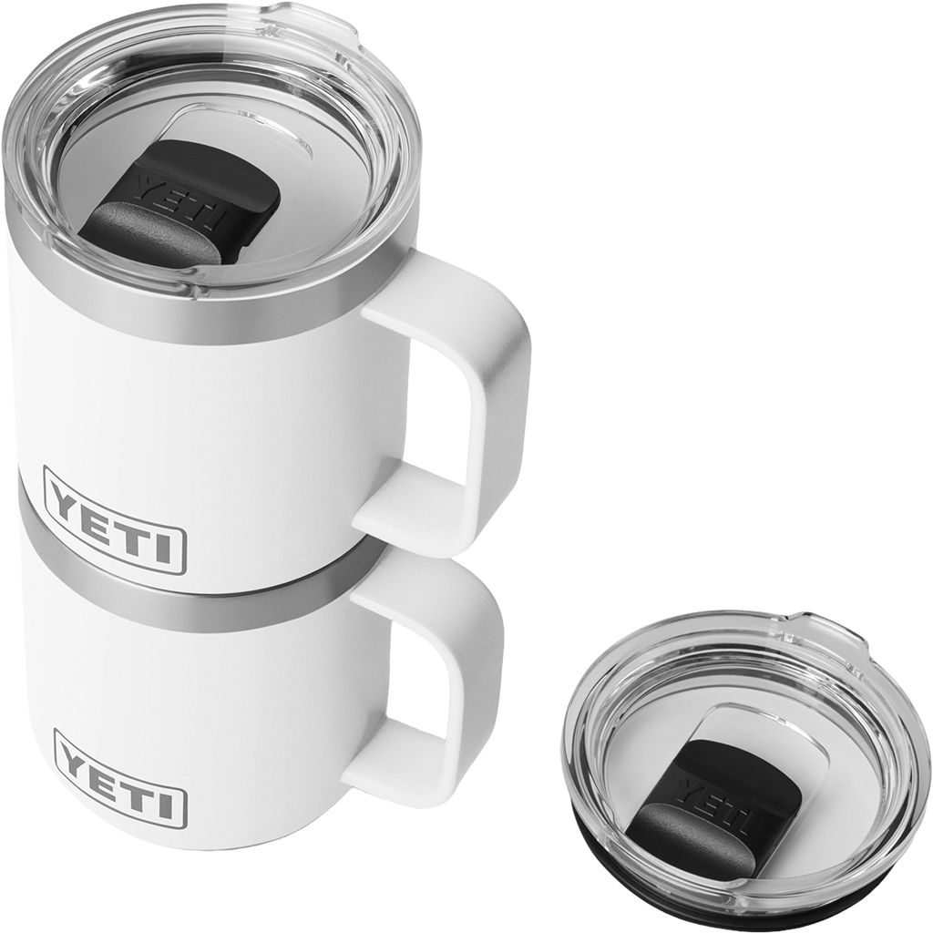 YETI White Rambler 10 oz Stackable Mug with Durasip Ceramic Lining