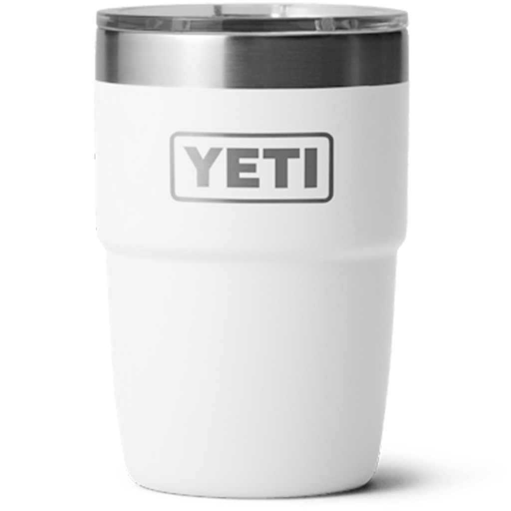 YETI White Rambler 8 oz Stackable Cup with Durasip Ceramic Lining