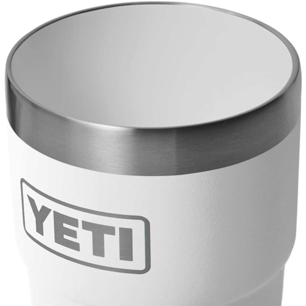 YETI White Rambler 8 oz Stackable Cup with Durasip Ceramic Lining