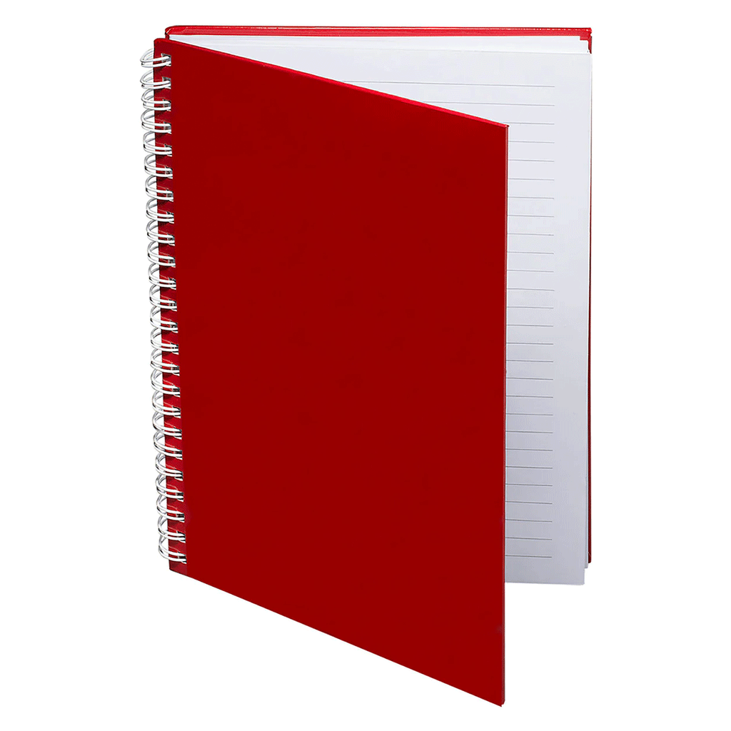 Primeline Red Hardcover Spiral Notebook 5.75" x 8.25"