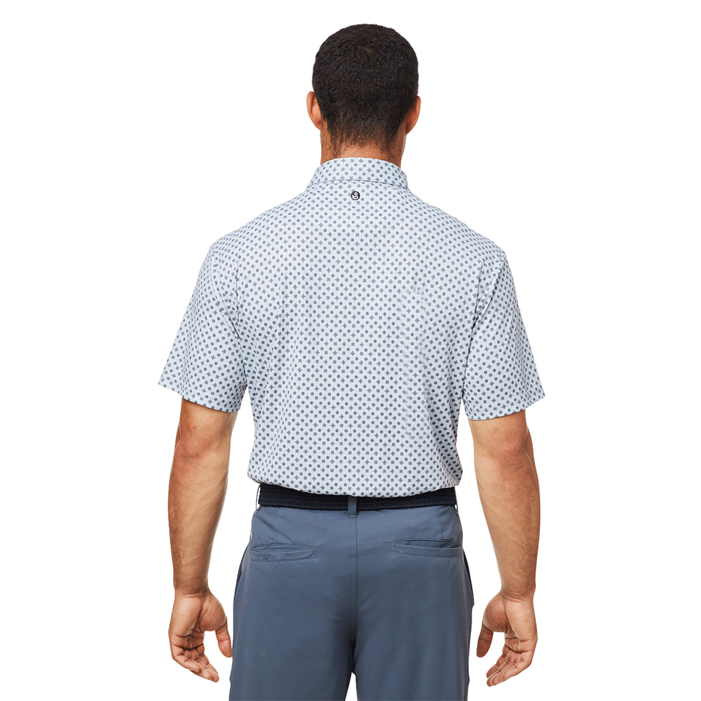 Swannies Golf Glacier/Black Men's Hazelwood Polo