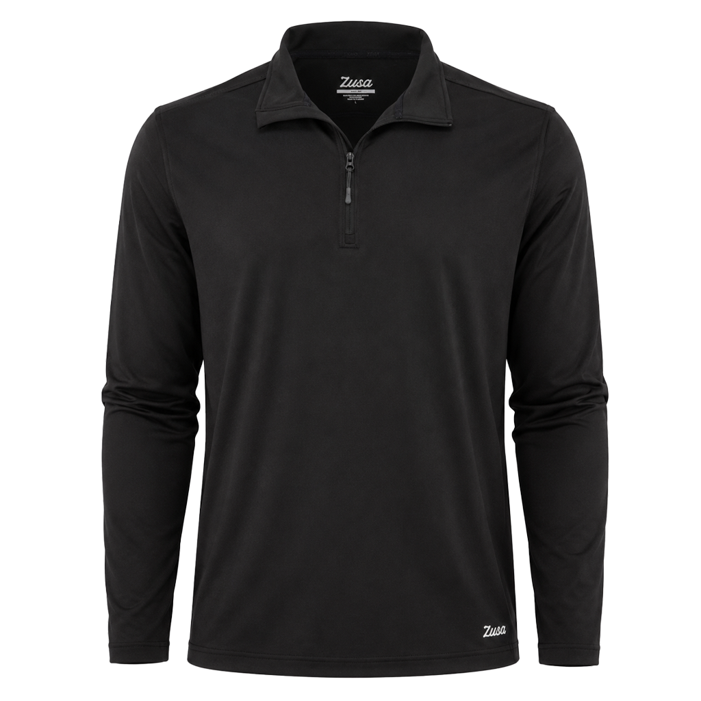 Zusa Men's Black Brisk Quarter Zip