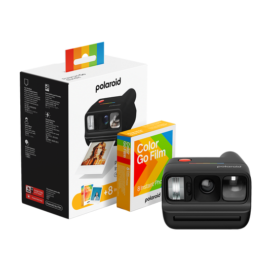 Polaroid Black Go Generation 3 Instant Camera + Color Film Bundle