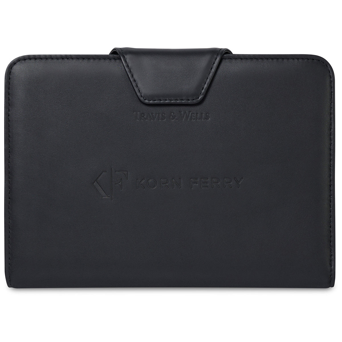 Travis & Wells Black Envoy Junior Magnet Close Padfolio